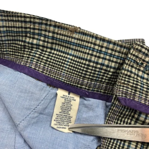 American Eagle Vintage Y2K Low Rise Plaid Print Micro Mini Shorts Size 8 Preppy - Picture 8 of 12